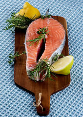 Image showing Raw Salmon Steak