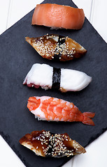 Image showing Various Sashimi Sushi