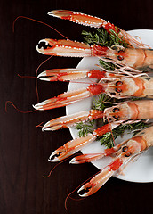 Image showing Delicious Raw Langoustines