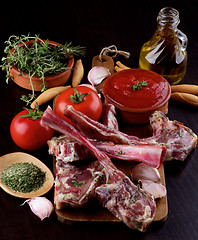 Image showing Raw Lamb Ribs