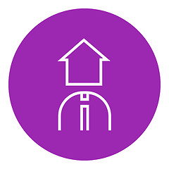 Image showing Real estate agent line icon.