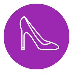 Image showing Heel shoe line icon.