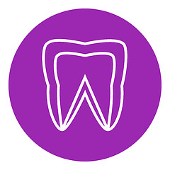 Image showing Molar tooth line icon.