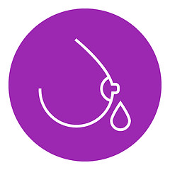 Image showing Breastfeeding line icon.