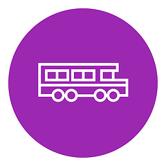 Image showing School bus line icon.