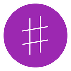 Image showing Hashtag symbol line icon.