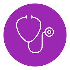 Image showing Stethoscope line icon.