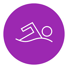 Image showing Swimmer line icon.