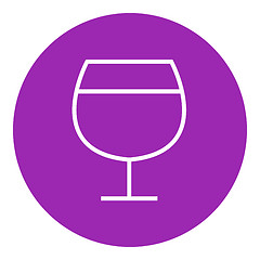 Image showing Glass of wine line icon.