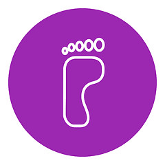Image showing Footprint line icon.