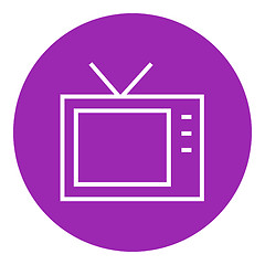 Image showing Retro television line icon.