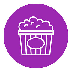 Image showing Popcorn line icon.