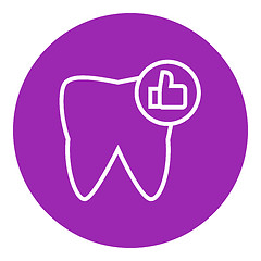 Image showing Healthy tooth line icon.