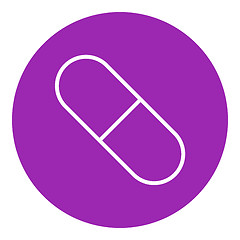 Image showing Capsule pill line icon.