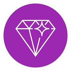 Image showing Diamond line icon.