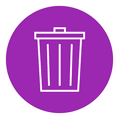 Image showing Trash can line icon.