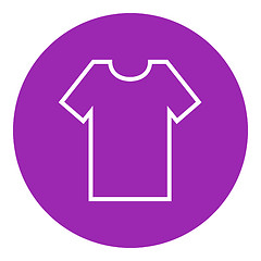 Image showing T-shirt line icon.