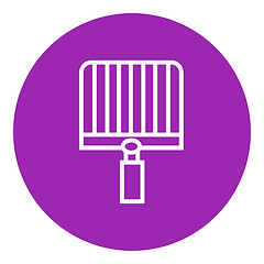 Image showing Empty barbecue grill grate line icon.