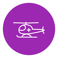 Image showing Air ambulance line icon.