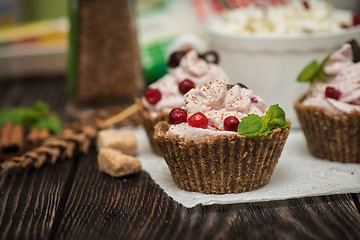 Image showing Homemade dessert from cottage cheese