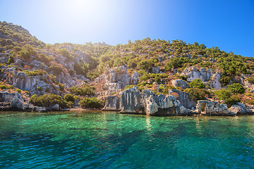 Image showing ancient city on the Kekova