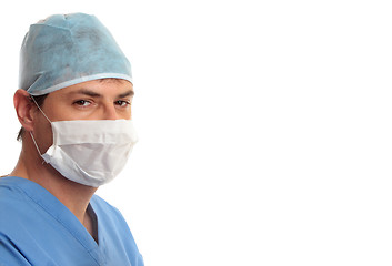 Image showing Surgeon in scrubs