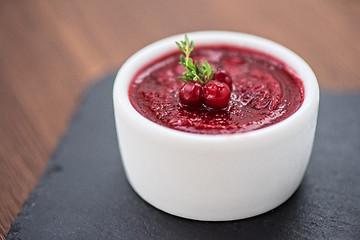 Image showing Refreshing cranberry sorbet