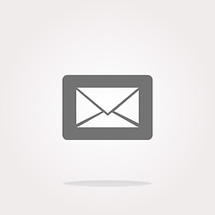 Image showing vector Email icon on glossy round button