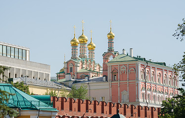 Image showing Moscow, Russia - August 11, 2015: View of the Church of praise of the Blessed Virgin in the Moscow Kremlin