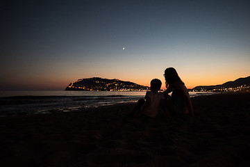 Image showing Alanya in the evening