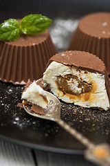 Image showing dessert from cream and chocolate