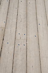 Image showing Weathered plank floor