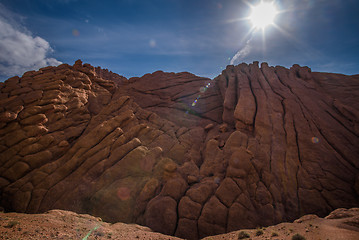 Image showing Scenic landscape in Dades Gorges, Atlas Mountains, Morocco