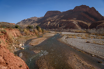 Image showing Scenic landscape in Dades Gorges, Atlas Mountains, Morocco