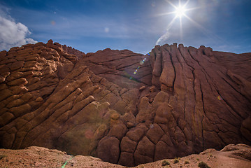 Image showing Scenic landscape in Dades Gorges, Atlas Mountains, Morocco