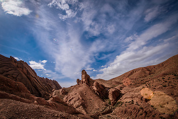 Image showing Scenic landscape in Dades Gorges, Atlas Mountains, Morocco