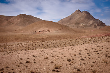 Image showing Nomad caves in Atlas Mountains, Morocco