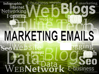 Image showing Marketing Emails Indicates Search Engine And Commerce