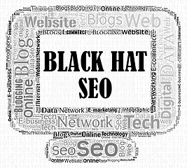 Image showing Black Hat Seo Means Sem Web And Search