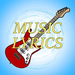 Image showing Music Lyrics Indicates Sound Tracks And Audio