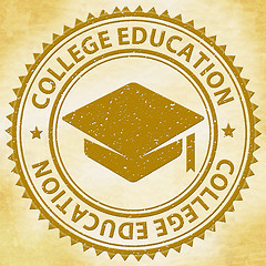 Image showing College Education Shows Studying School And Learned