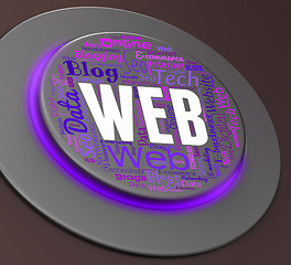 Image showing Web Button Shows Websites Online And Control