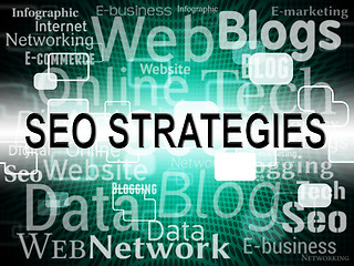 Image showing Seo Strategies Represents Search Engines And Online