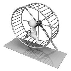 Image showing Hamster Wheel Indicates Worn Out And Active 3d Rendering