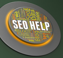 Image showing Seo Help Represents Search Engines And Assisting