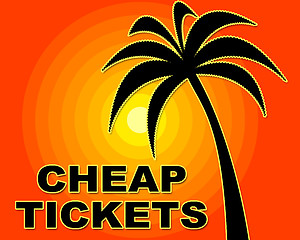 Image showing Cheap Tickets Indicates Low Cost And Buy