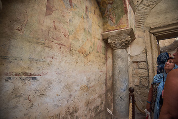 Image showing Fresco in the Church of St. Nicholas in Demre, Turkey