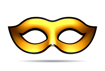 Image showing Gold carnival mask