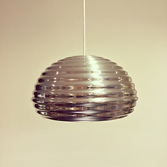 Image showing Shiny metal lamp with modern design