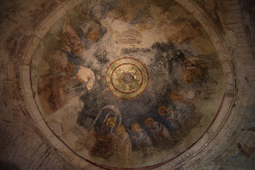 Image showing Fresco in the Church of St. Nicholas in Demre, Turkey